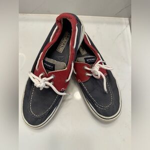 Sperry Top-Sider Men’s red/ blue canvas Size 9.5